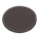 BAR BUTLER ROUND LEATHERETTE COASTERS IN HOLDER 7PCS SET