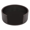 BAR BUTLER ROUND LEATHERETTE COASTERS IN HOLDER 7PCS SET