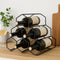 BAR BUTLER GEOMETRIC HEXAGON 6 BOTTLE BLACK WINE RACK