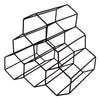 BAR BUTLER GEOMETRIC HEXAGON 6 BOTTLE BLACK WINE RACK