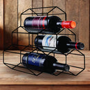 BAR BUTLER GEOMETRIC HEXAGON 6 BOTTLE BLACK WINE RACK, (285X225X275MM)