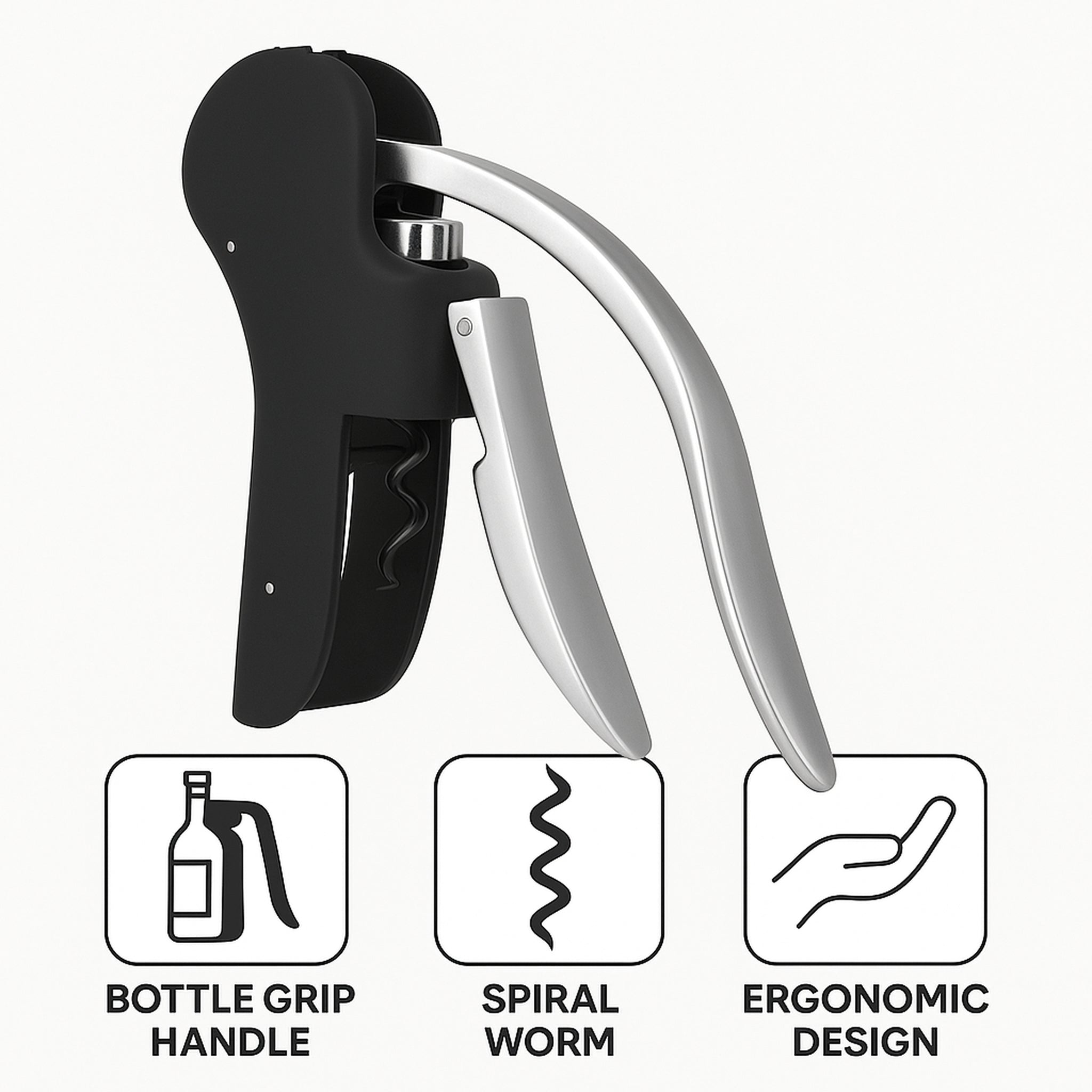 BAR BUTLER LEVER CORKSCREW WINE BOTTLE OPENER