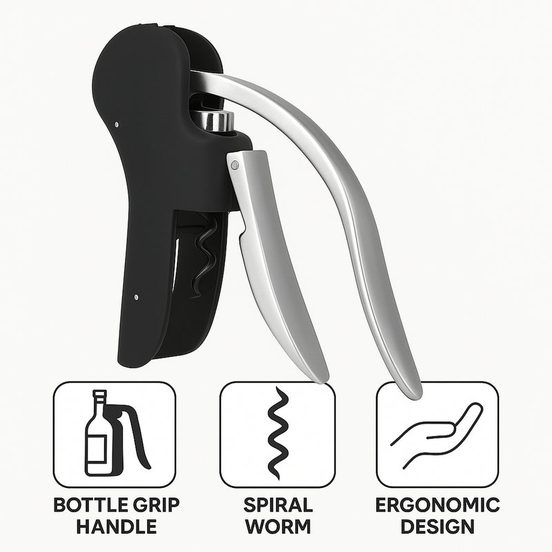 BAR BUTLER LEVER CORKSCREW WINE BOTTLE OPENER