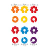 BAR BUTLER WINE GLASS STEM COLOURED SILICONE MARKERS 12PK SET