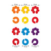 BAR BUTLER WINE GLASS STEM COLOURED SILICONE MARKERS 12 PIECE SET