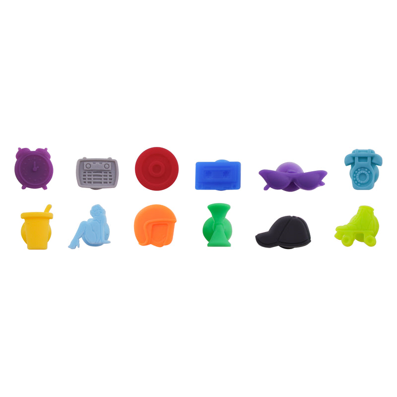BAR BUTLER WINE GLASS SILICONE MARKER CHARMS 12 PIECE SET