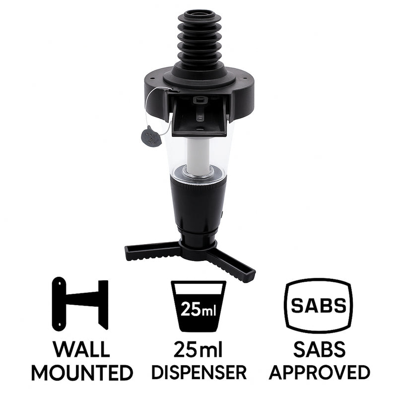 BAR BUTLER MEASURED TOT DISPENSER SABS APPROVED WITH SEAL, 25ML