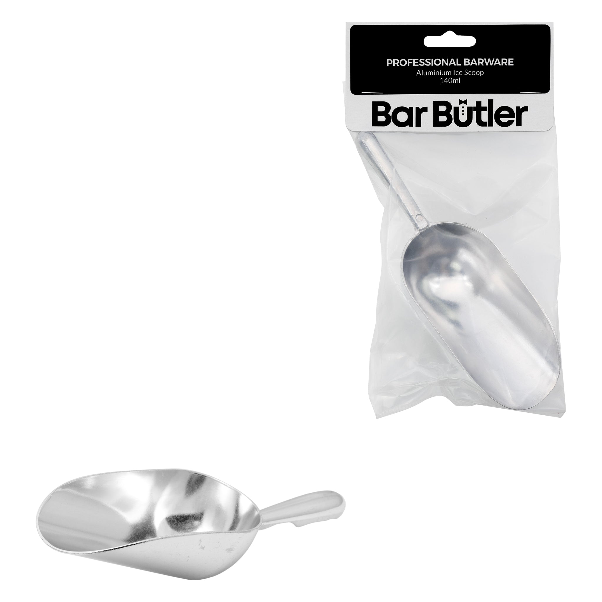 BAR BUTLER ALUMINIUM ICE SCOOP - MEDIUM