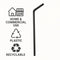 BAR BUTLER STRAWS BLACK BENDY (5MM) 100PK