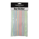 BAR BUTLER STRAWS BENDY CANDY COLOURED 5MM), 100PK