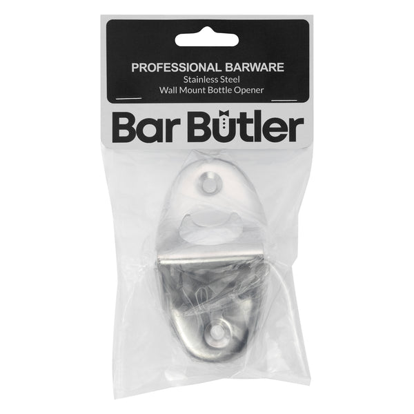 BAR BUTLER WALL MOUNT BOTTLE OPENER ST STEEL, (98X50X35MM)