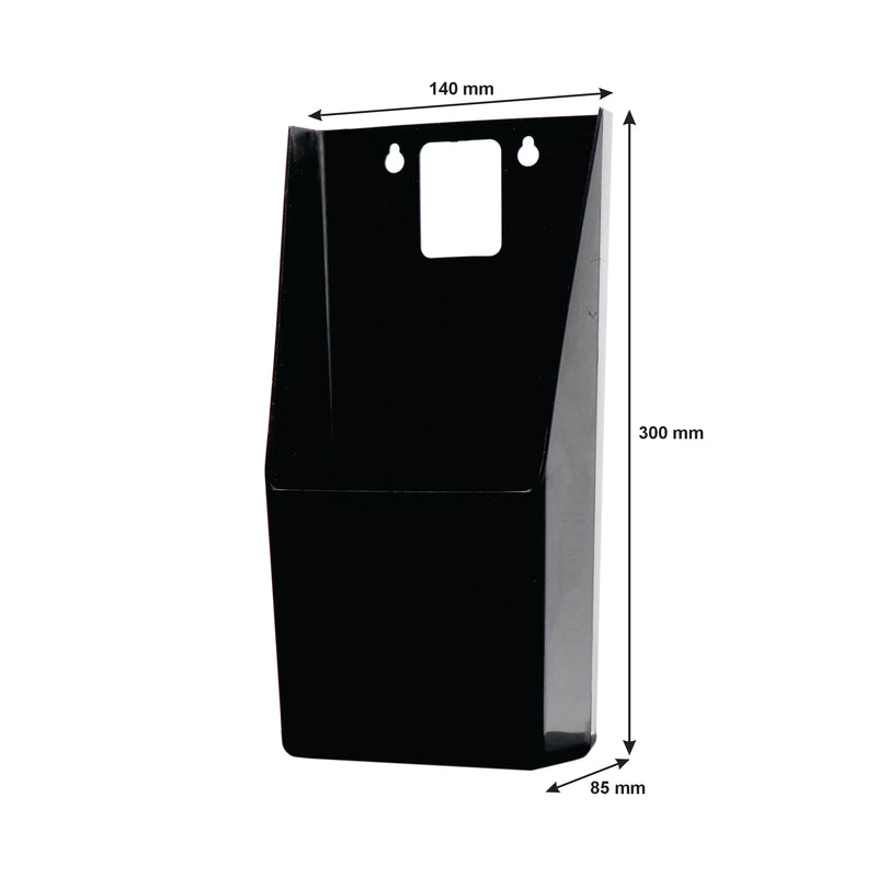 BAR BUTLER WALL MOUNT BOTTLE OPENER WITH CAP CATCHER BLACK, (300X140X85MM)