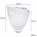BAR BUTLER ICE BUCKET OPAQUE PS PLASTIC, 2.5LT