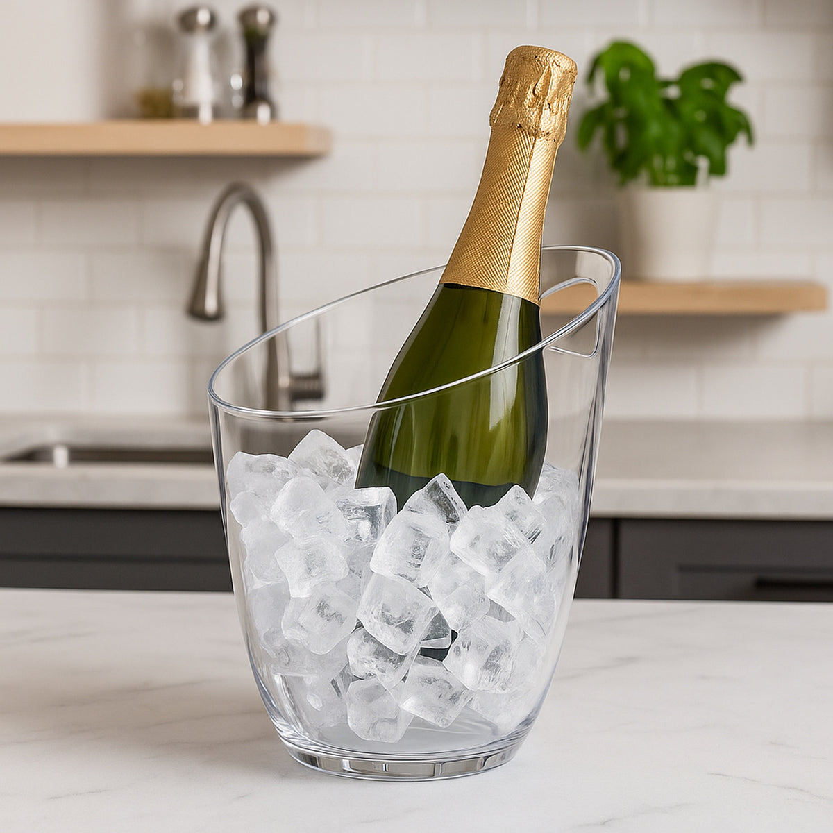 BAR BUTLER WINE BUCKET CLEAR PS PLASTIC, 3L