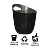 BAR BUTLER WINE BUCKET TRANSPARENT BLACK PS PLASTIC, 3L