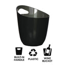 BAR BUTLER WINE BUCKET TRANSPARENT BLACK PS PLASTIC, 3L