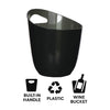 BAR BUTLER WINE BUCKET TRANSPARENT BLACK PS PLASTIC, 3L