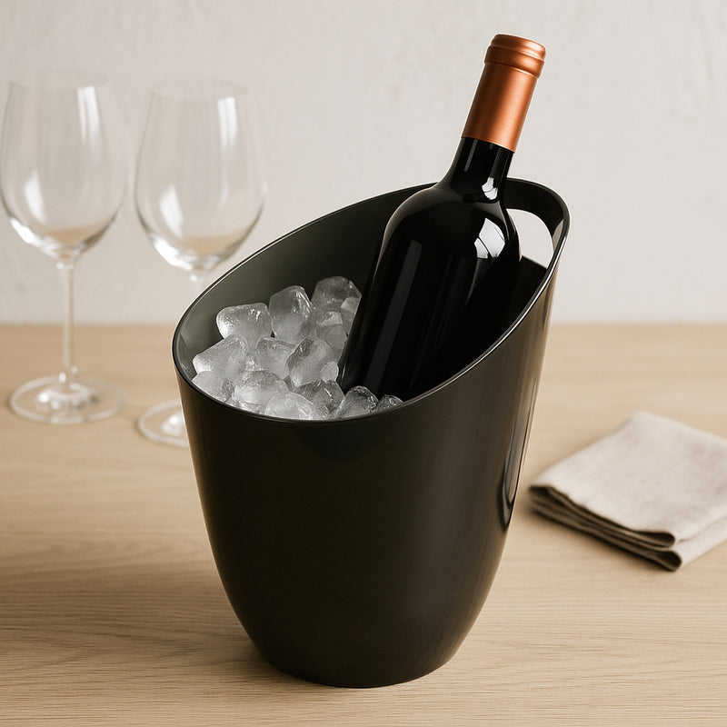 BAR BUTLER WINE BUCKET TRANSPARENT BLACK PS PLASTIC, 3L