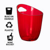 BAR BUTLER WINE BUCKET TRANSPARENT RED PS PLASTIC, 3L