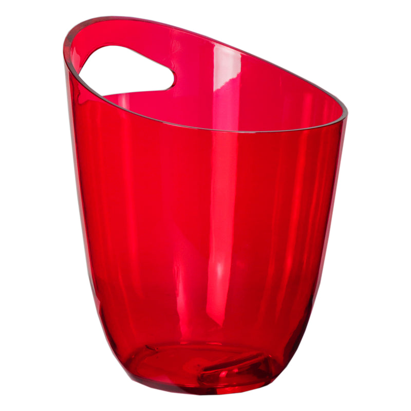 BAR BUTLER WINE BUCKET TRANSPARENT RED PS PLASTIC, 3LT (190MM DIX240MM)