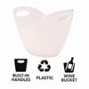 BAR BUTLER TWO TONE WINE BUCKET OVAL WHITE/CLEAR  PS PLASTIC, 3.5L