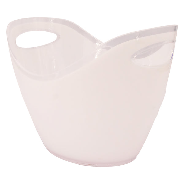 BAR BUTLER WINE/BEER ICE BUCKET OVAL WHITE DOUBLE WALLED (4MM) PS PLASTIC, 3.5LT (265X204X200MM)