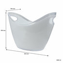 BAR BUTLER TWO TONE WINE BUCKET OVAL WHITE/CLEAR  PS PLASTIC, 3.5L
