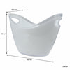 BAR BUTLER TWO TONE WINE BUCKET OVAL WHITE/CLEAR  PS PLASTIC, 3.5L