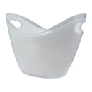 BAR BUTLER TWO TONE WINE BUCKET OVAL WHITE/CLEAR  PS PLASTIC, 3.5L