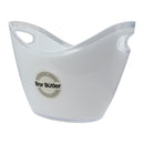 BAR BUTLER TWO TONE WINE BUCKET OVAL WHITE/CLEAR  PS PLASTIC, 3.5L
