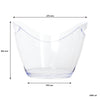 BAR BUTLER WINE BUCKET OVAL CLEAR PS PLASTIC, 4LT (270X205X155MM)