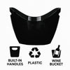 BAR BUTLER WINE BUCKET OVAL TRANSPARENT BLACK PS PLASTIC, 4L