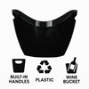 BAR BUTLER WINE BUCKET OVAL TRANSPARENT BLACK PS PLASTIC, 4L