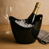 BAR BUTLER WINE BUCKET OVAL TRANSPARENT BLACK PS PLASTIC, 4L