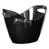 BAR BUTLER WINE BUCKET OVAL TRANSPARENT BLACK PS PLASTIC, 4L