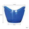 BAR BUTLER WINE BUCKET OVAL TRANSPARENT BLUE PS PLASTIC, 4LT (270X205X155MM)