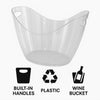 BAR BUTLER WINE BUCKET OVAL CLEAR PS PLASTIC, 7L