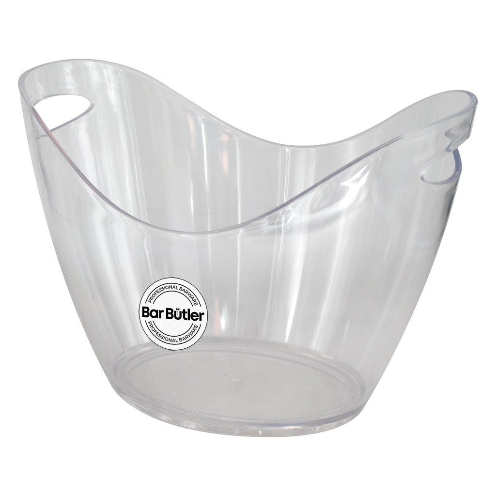 BAR BUTLER WINE BUCKET OVAL CLEAR PS PLASTIC, 7LT (357X260X260MM)