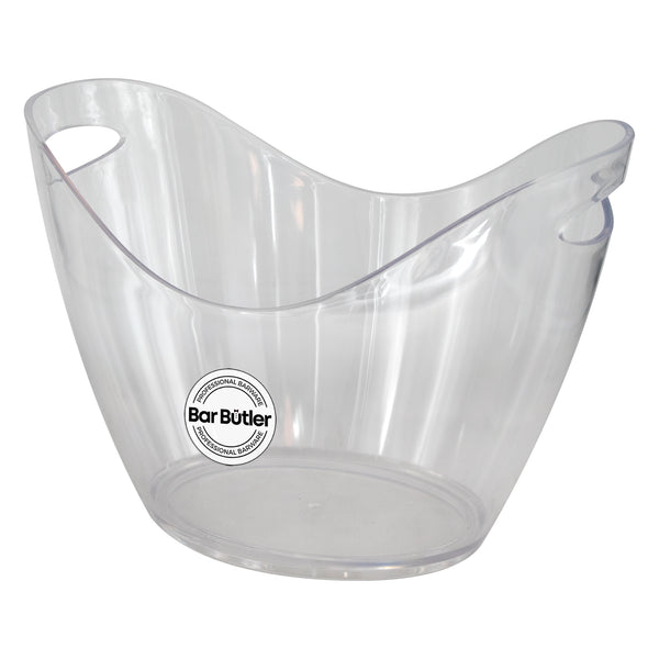 BAR BUTLER WINE BUCKET OVAL CLEAR PS PLASTIC, 7LT (357X260X260MM)