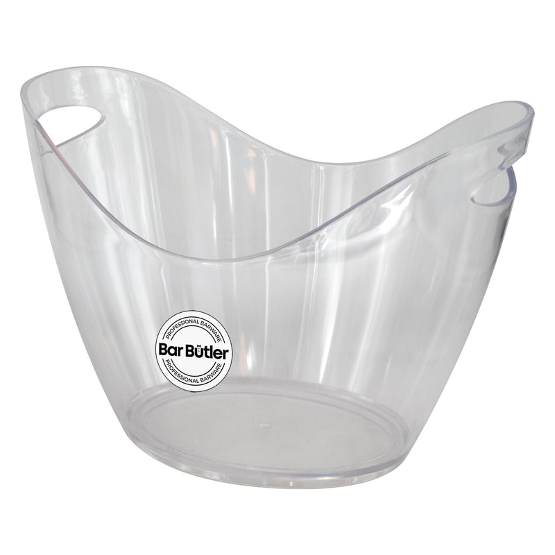 BAR BUTLER WINE BUCKET OVAL CLEAR PS PLASTIC, 7LT (357X260X260MM)
