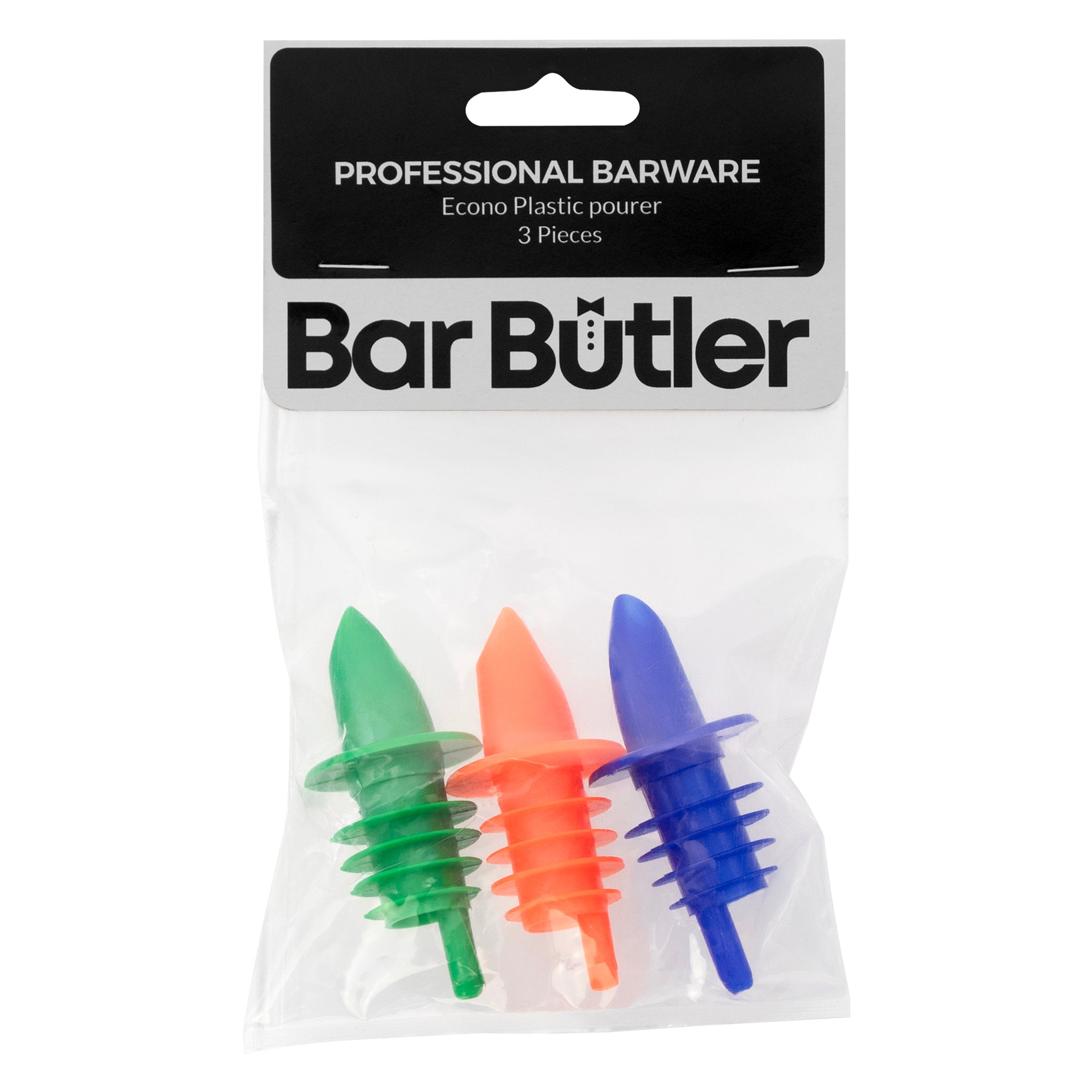 BAR BUTLER ECONO PLASTIC POURER 3PK