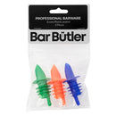 BAR BUTLER ECONO PLASTIC POURER 3 PACK, (30MM DIAX70MM)