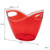 BAR BUTLER TWO TONE WINE BUCKET OVAL RED/CLEAR PS PLASTIC, 3.5L