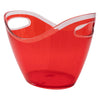 BAR BUTLER TWO TONE WINE BUCKET OVAL RED/CLEAR PS PLASTIC, 3.5L