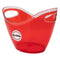 BAR BUTLER WINE ICE BUCKET OVAL RED THICK PS PLASTIC (4MM), 3.5LT (265X204X200MM)