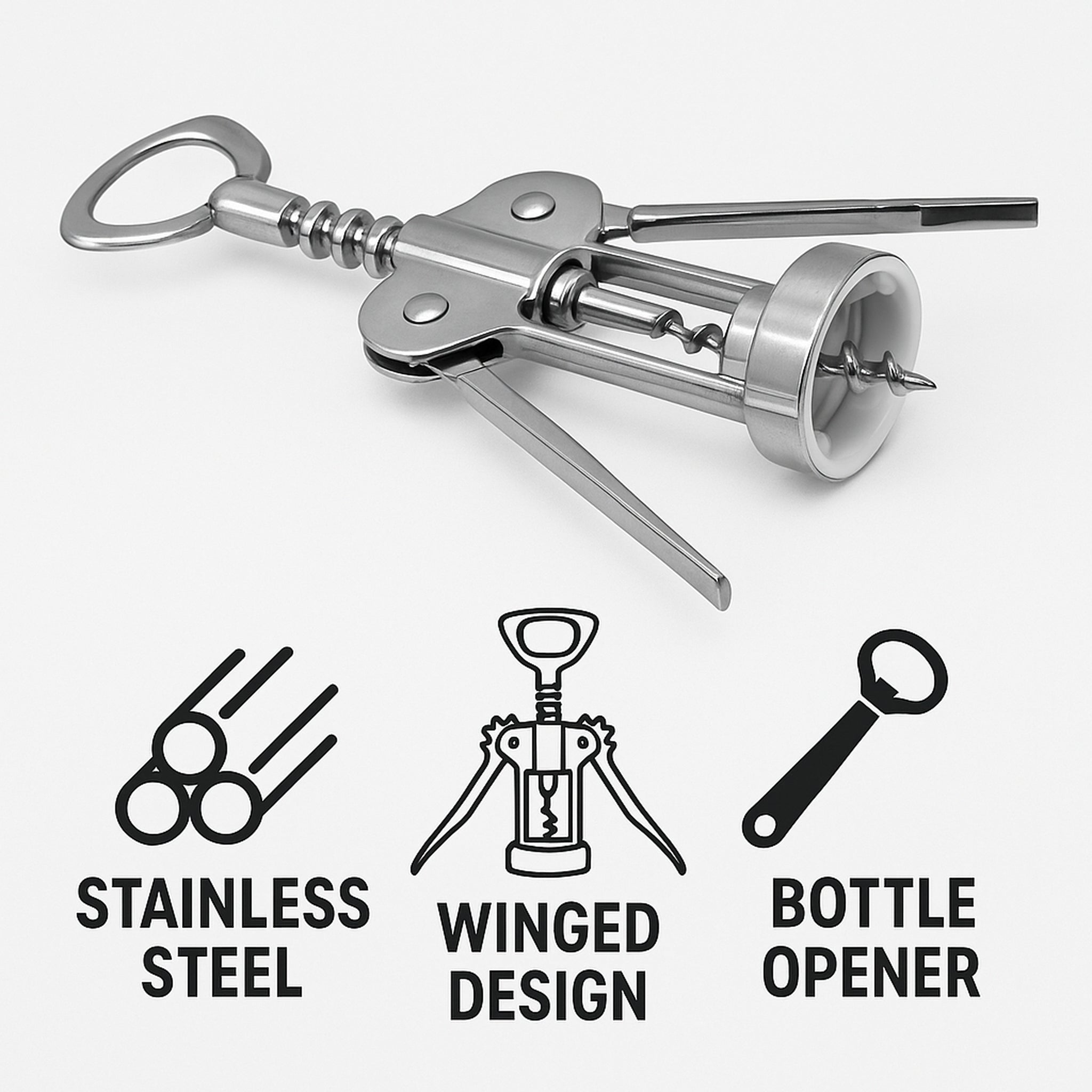 BAR BUTLER HEAVY DUTY WING CORKSCREW