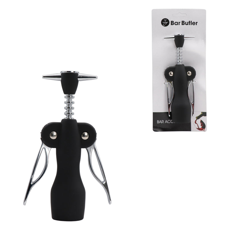 BAR BUTLER MERMAID WING CORKSCREW BOTTLE OPENER BLACK