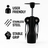 BAR BUTLER MERMAID WING CORKSCREW BOTTLE OPENER BLACK