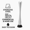 BAR BUTLER MUDDLER ST STEEL WITH BLACK NETTED HEAD