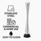 BAR BUTLER MUDDLER ST STEEL WITH BLACK NETTED HEAD, 220MM